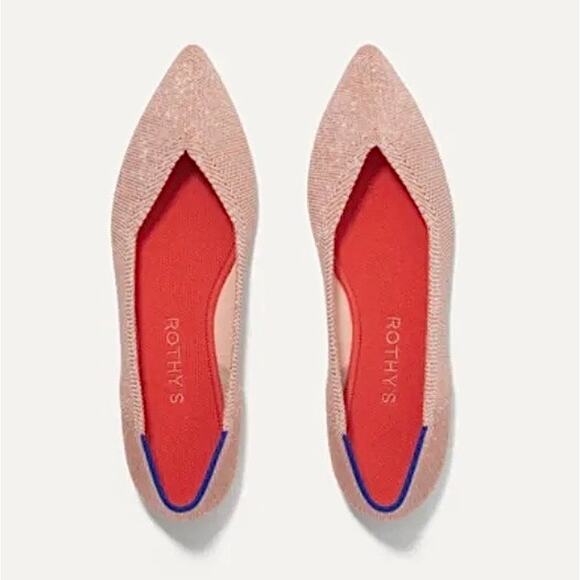 Rothy’s The Point Rose Metallic Women’s Size 10 - Picture 1 of 8